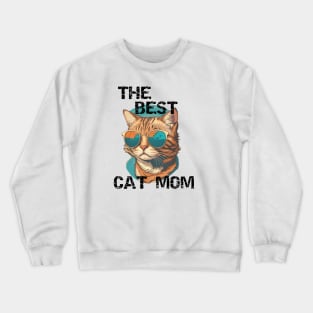 VINTAGE BEST CAT MOM , the best gift for cat lovers Crewneck Sweatshirt